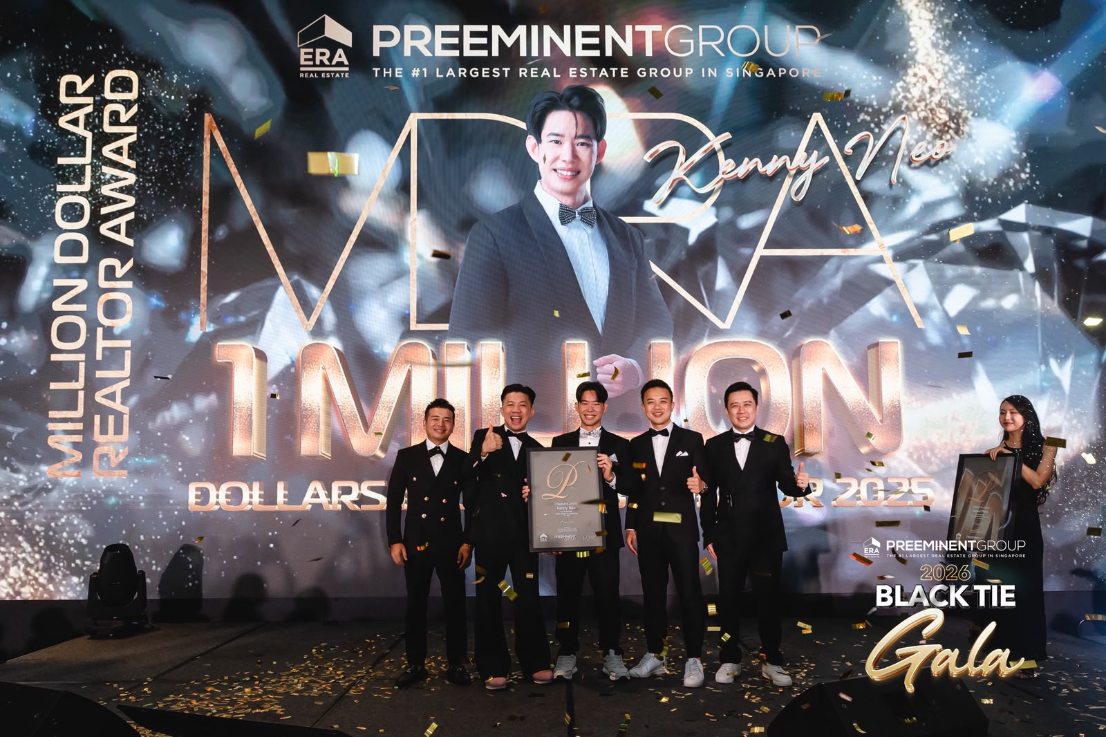 Million Dollar Realtor Award 2025 — ERA Preeminent Group Black Tie Gala