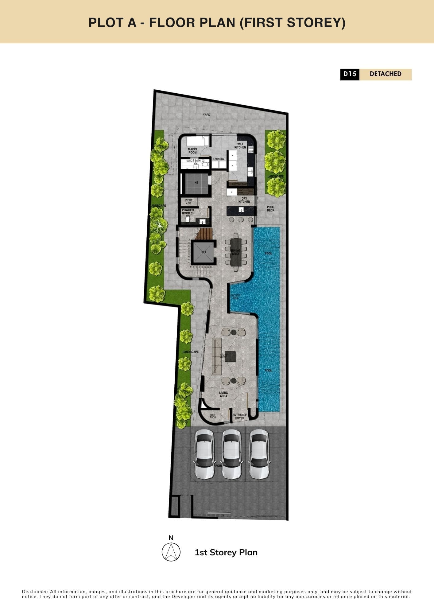 Avant-Garde Pair @ Siglap Road — Plot A — 1st Storey floor plan