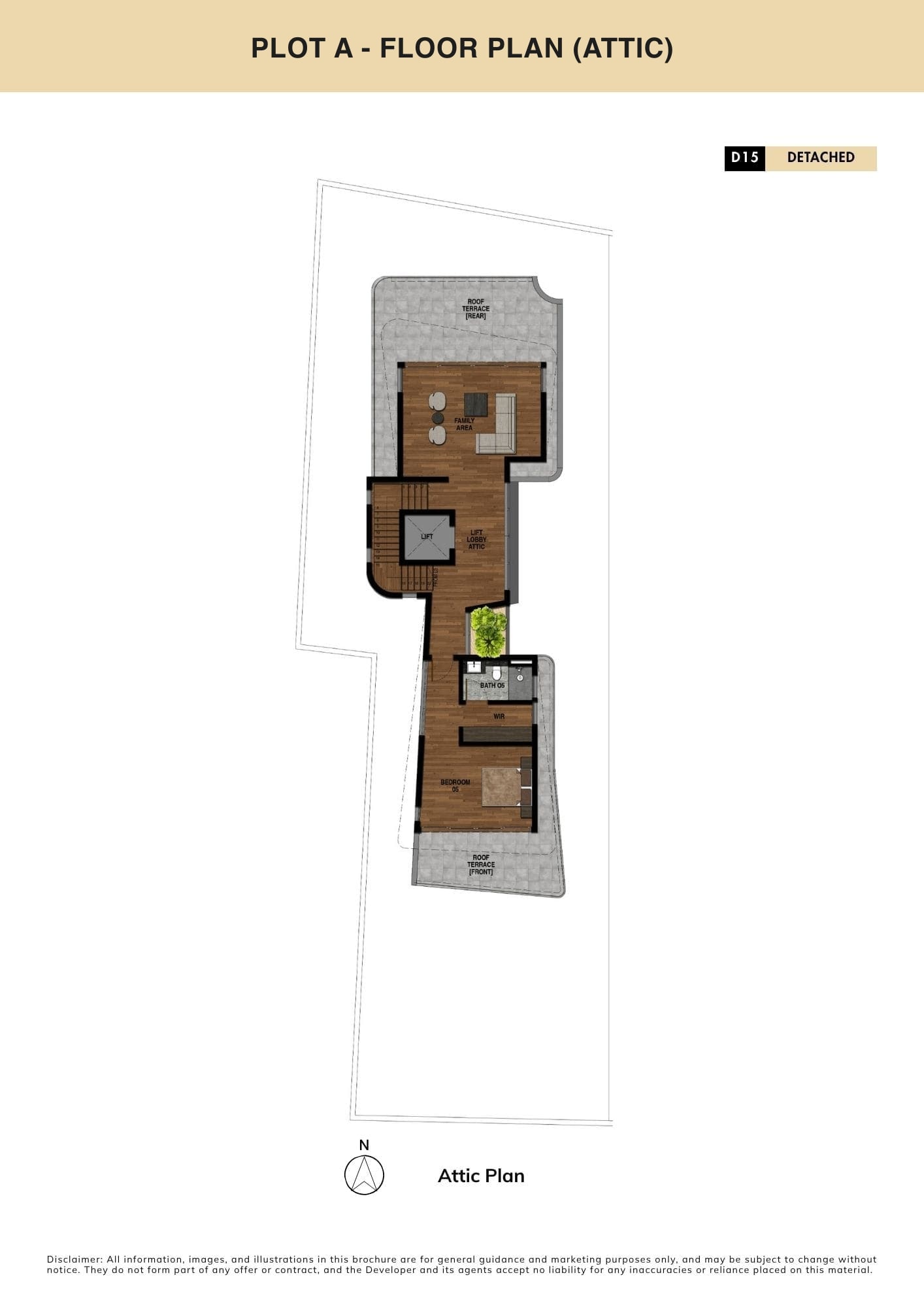 Avant-Garde Pair @ Siglap Road — Plot A — Attic floor plan