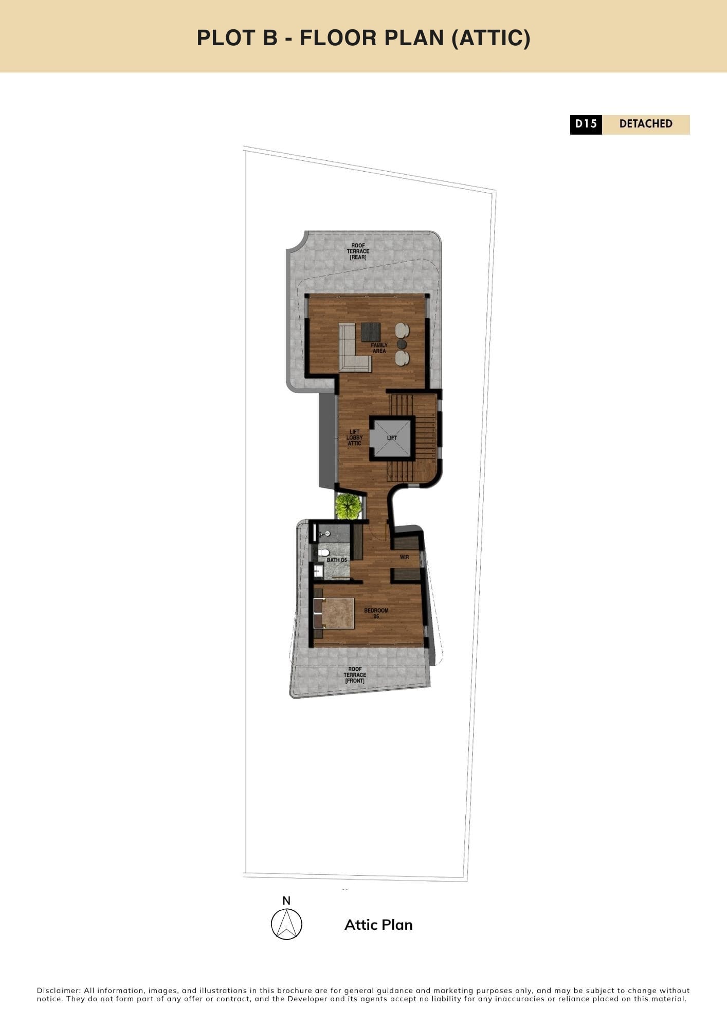 Avant-Garde Pair @ Siglap Road — Plot B — Attic floor plan