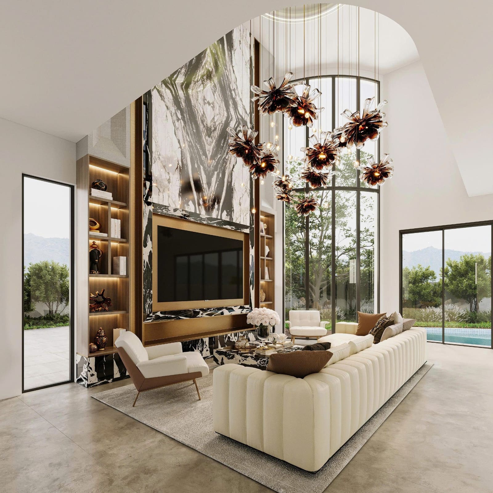 Living hall (artist's impression)