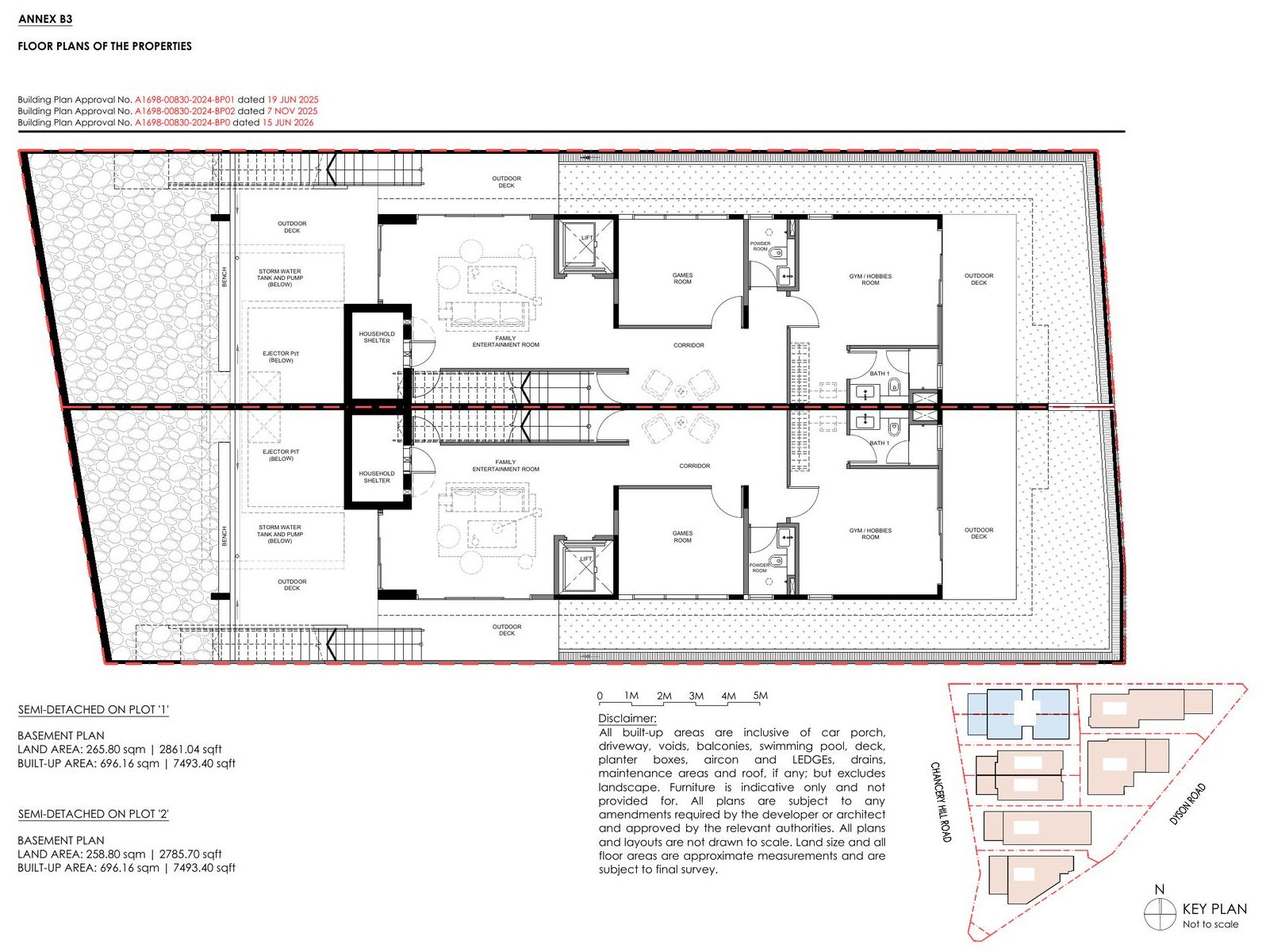 Chancery Hill Collection — Semi-Detached — Type A — Basement floor plan