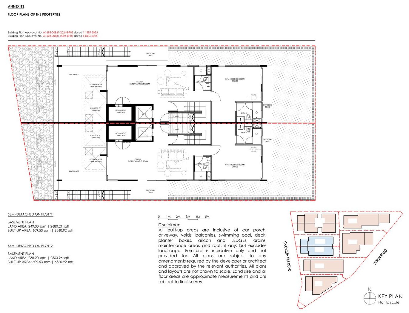 Chancery Hill Collection — Semi-Detached — Type B — Basement floor plan