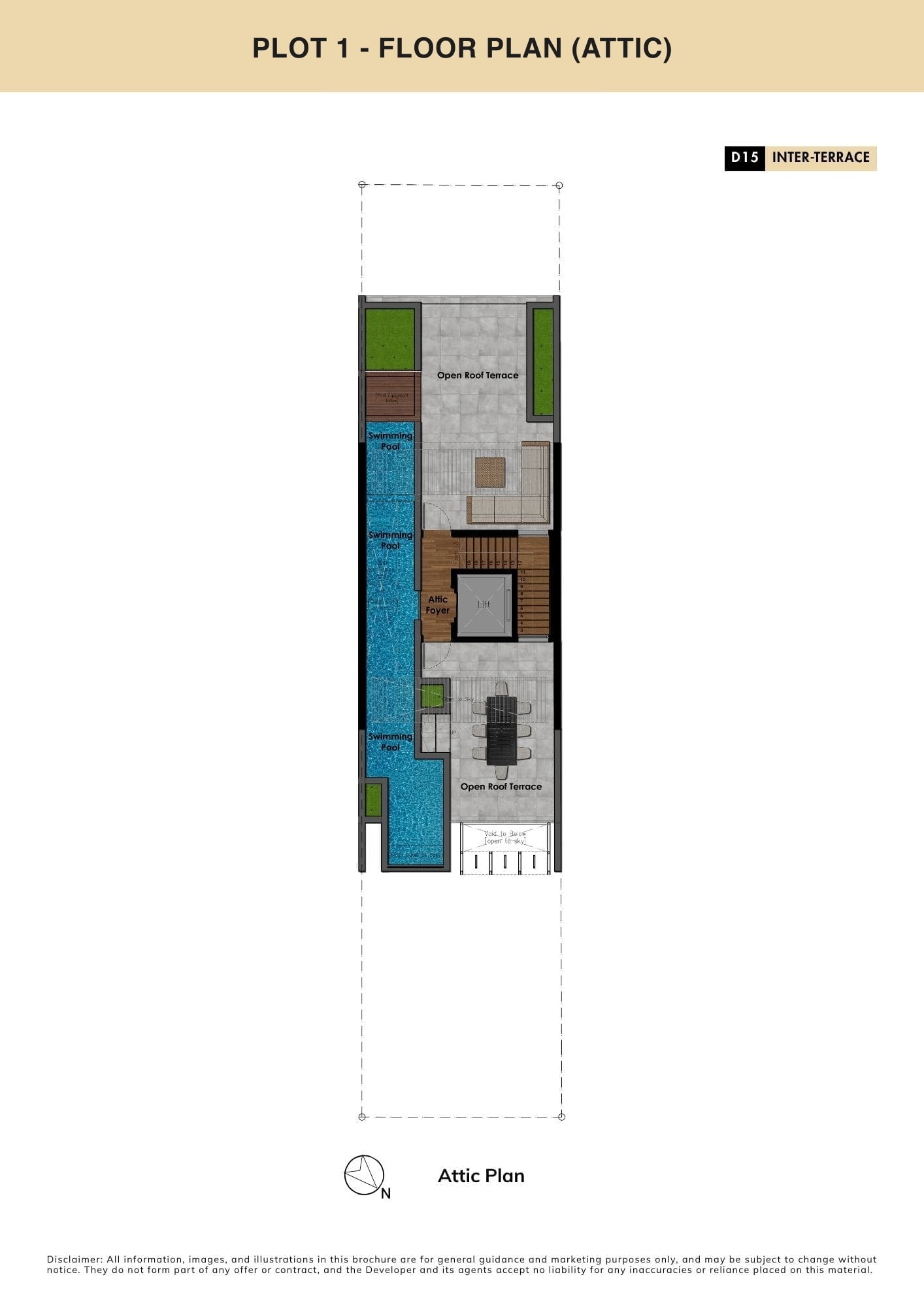 Chevron @ Onan Road — Plot 1 — Attic floor plan