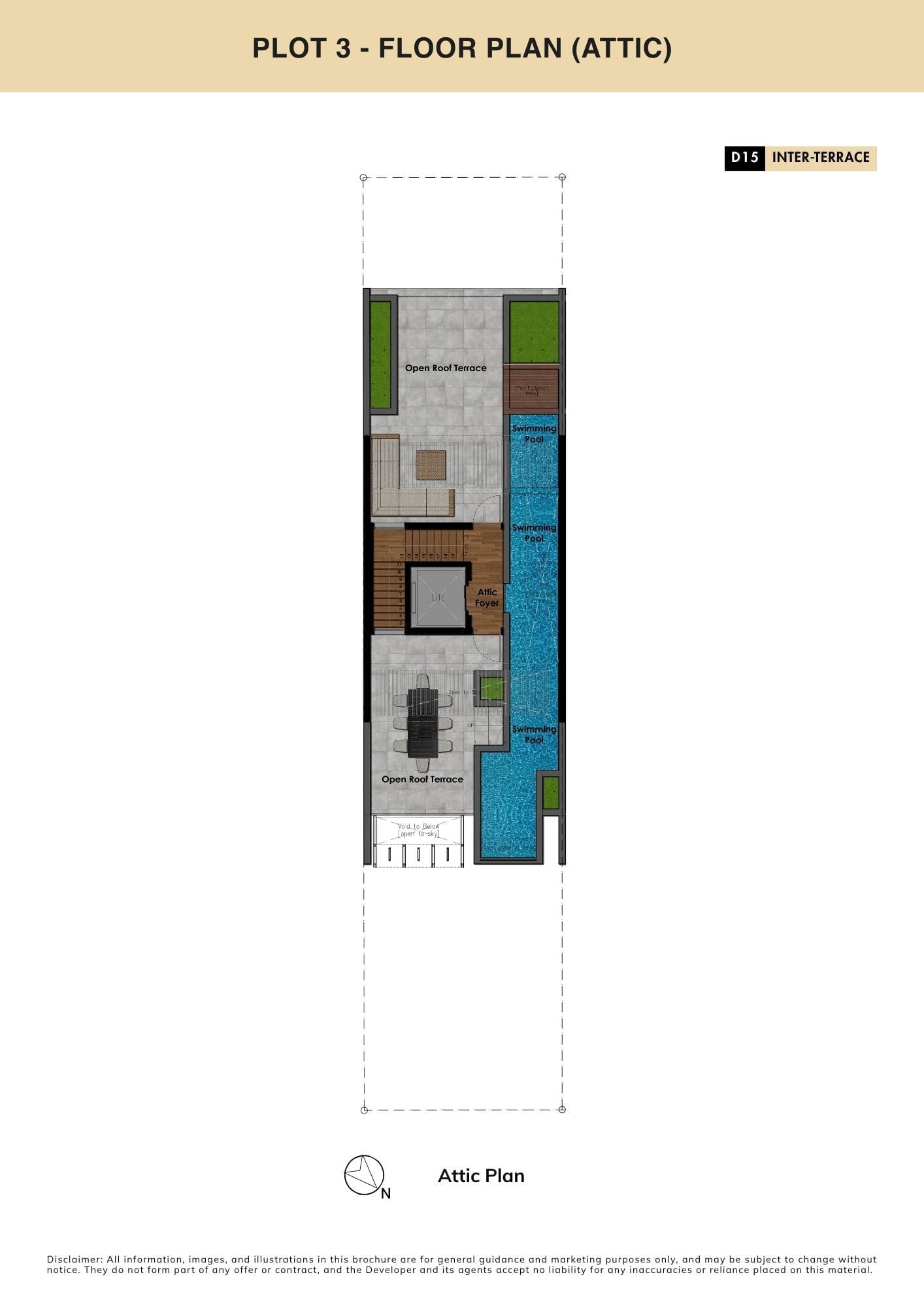 Chevron @ Onan Road — Plot 3 — Attic floor plan