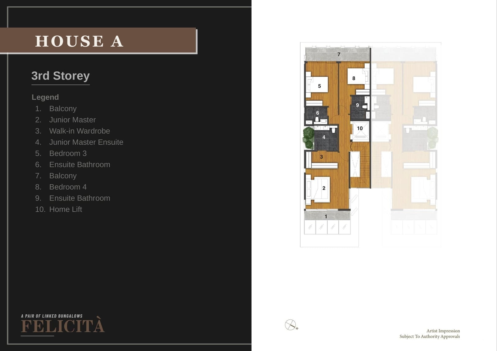 FELICITÀ — House A — 3rd Storey floor plan