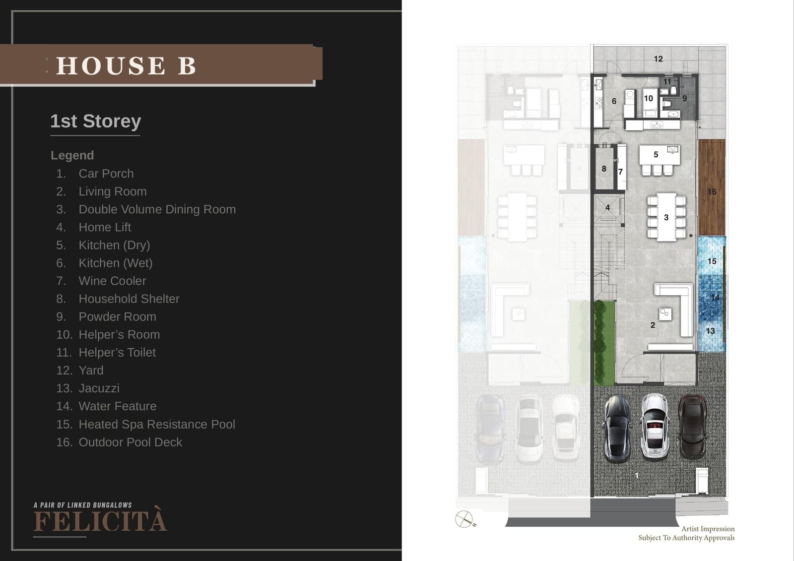 FELICITÀ — House B — 1st Storey floor plan