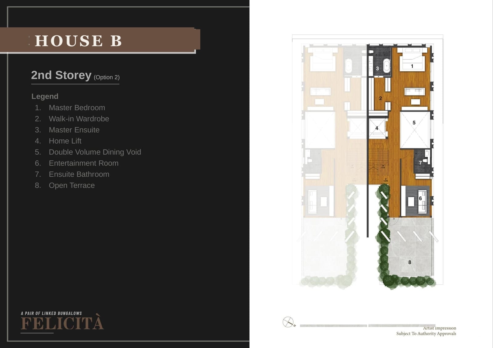 FELICITÀ — House B — 2nd Storey (Option 2) floor plan