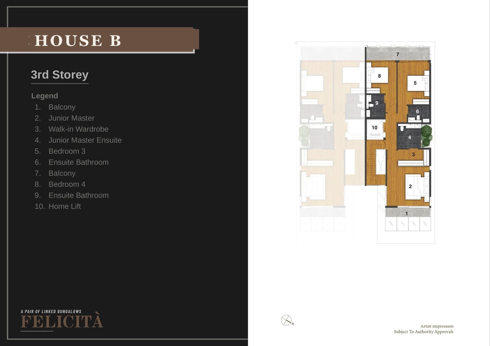 FELICITÀ — House B — 3rd Storey floor plan
