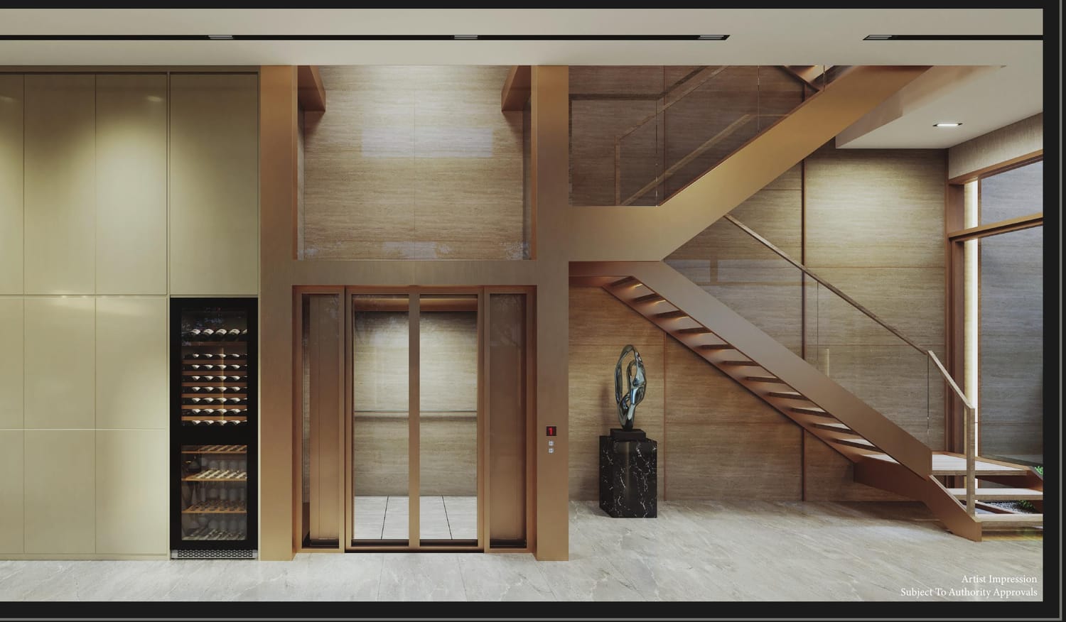 3-floor glass home lift (artist's impression)