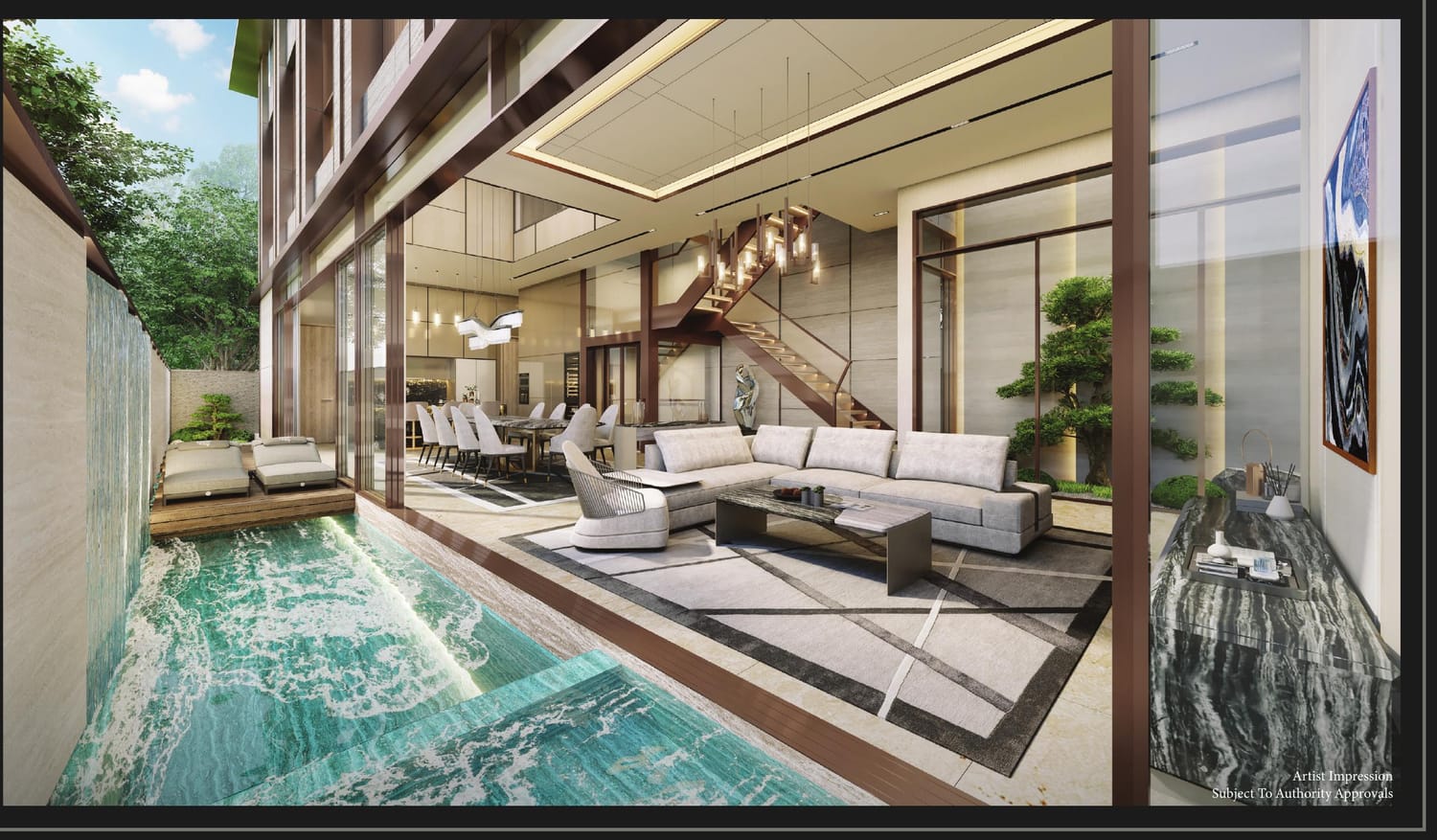 Heated spa resistance pool and jacuzzi (artist's impression)