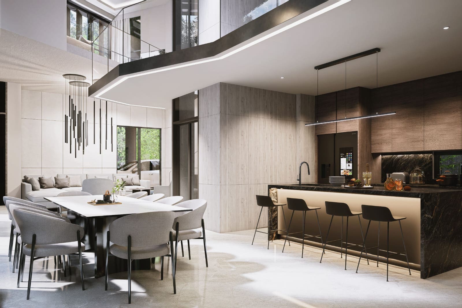 Dining and dry kitchen (artist's impression)
