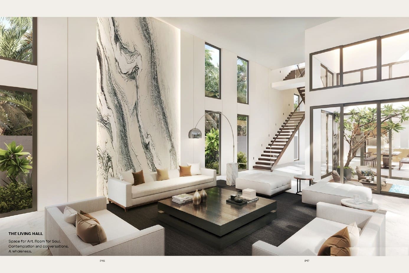 Living hall (artist's impression)