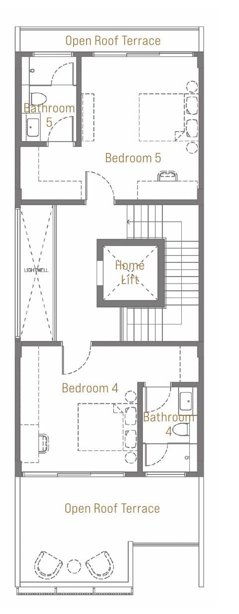 Springleaf Collection (Corner Terrace) — Attic Storey floor plan