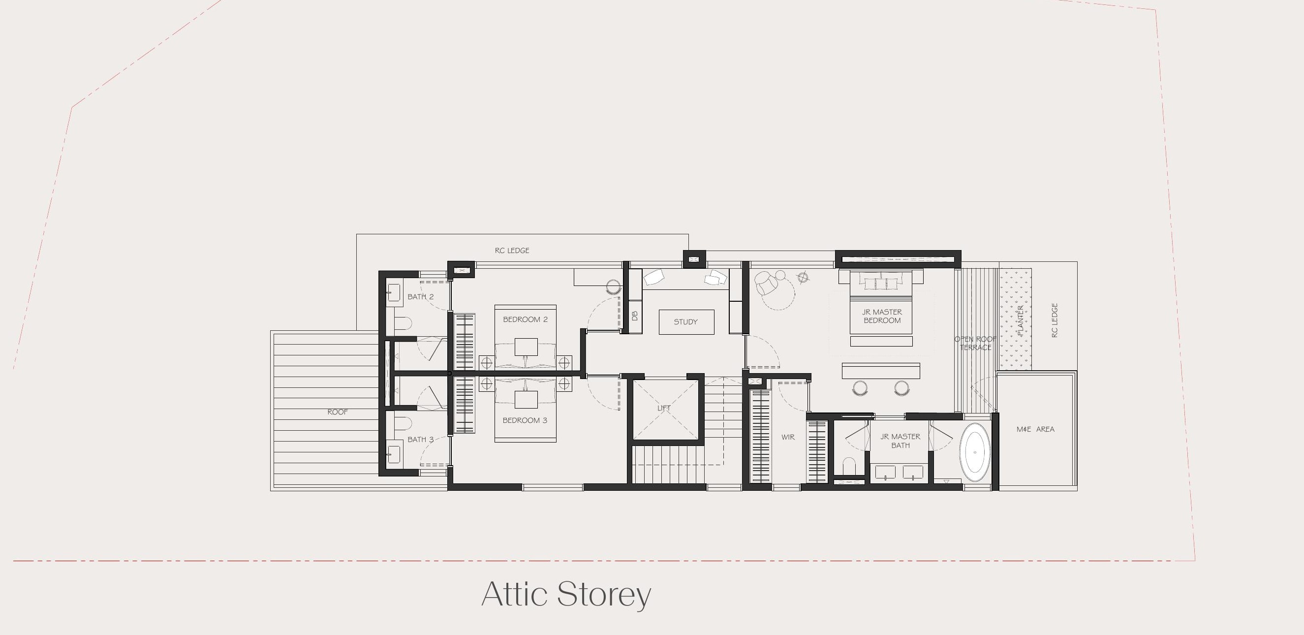 Tan Boon Chong Avenue (House A) — Attic Storey floor plan