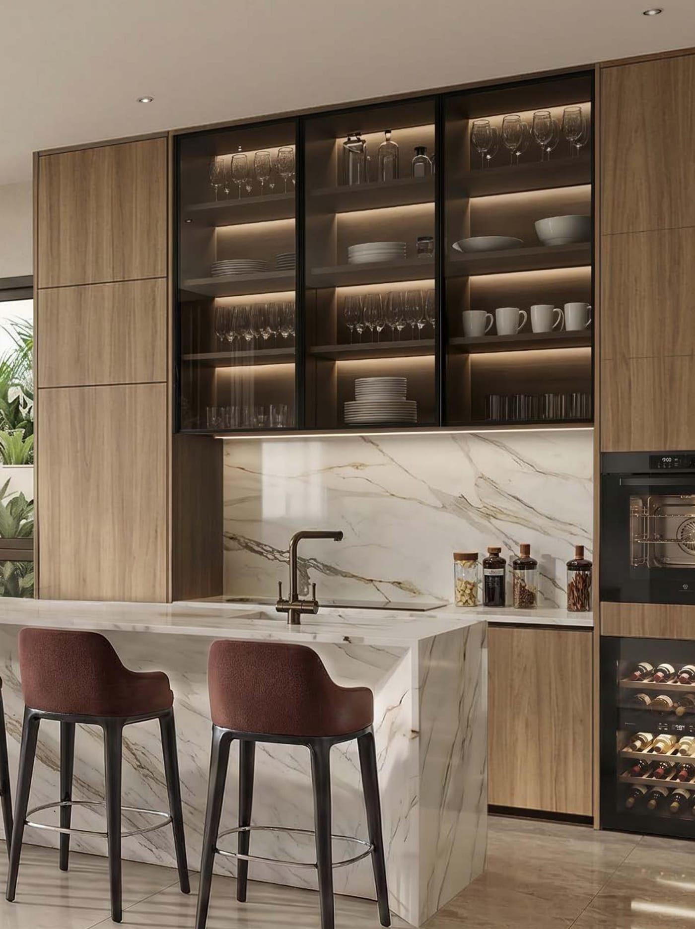 Dry kitchen with island (artist's impression)