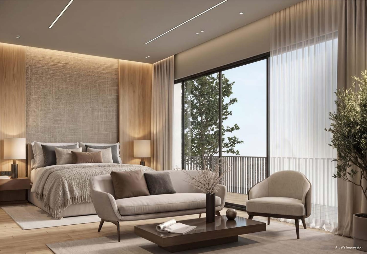 Master bedroom suite with lounge (artist's impression)