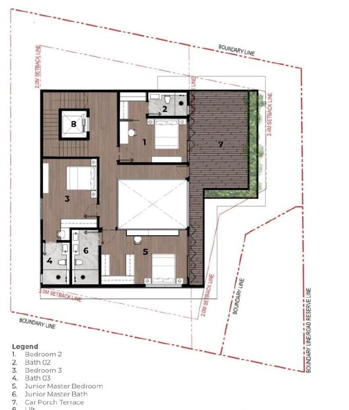 Vila Naga — Jalan Naga Sari — 2nd Storey floor plan