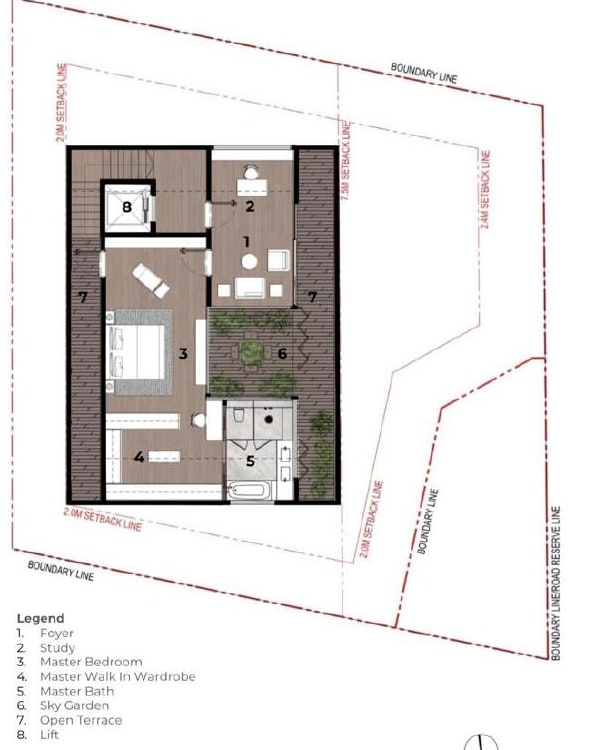 Vila Naga — Jalan Naga Sari — Attic floor plan