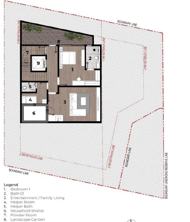 Vila Naga — Jalan Naga Sari — Basement floor plan