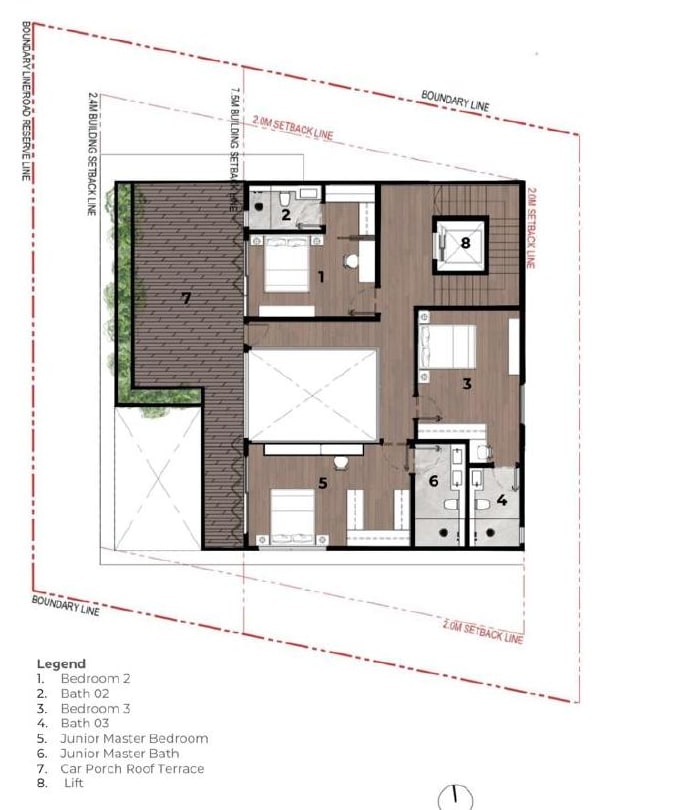 Vila Naga — Vanda Road — 2nd Storey floor plan