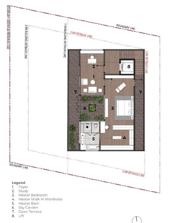 Vila Naga — Vanda Road — Attic floor plan