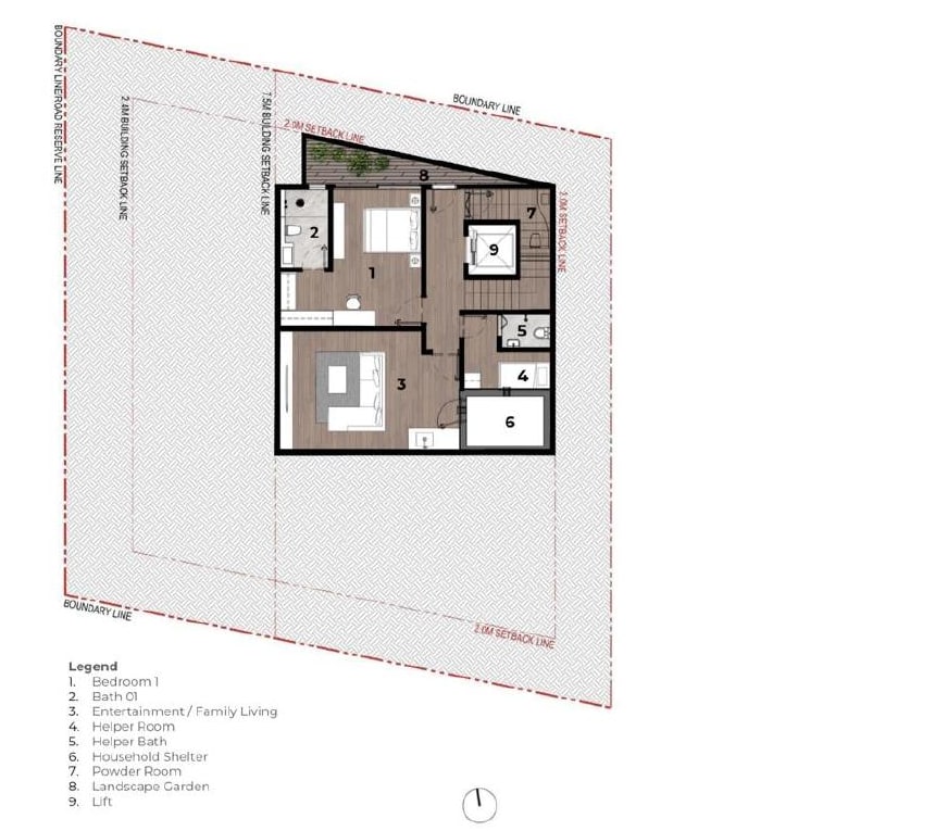 Vila Naga — Vanda Road — Basement floor plan
