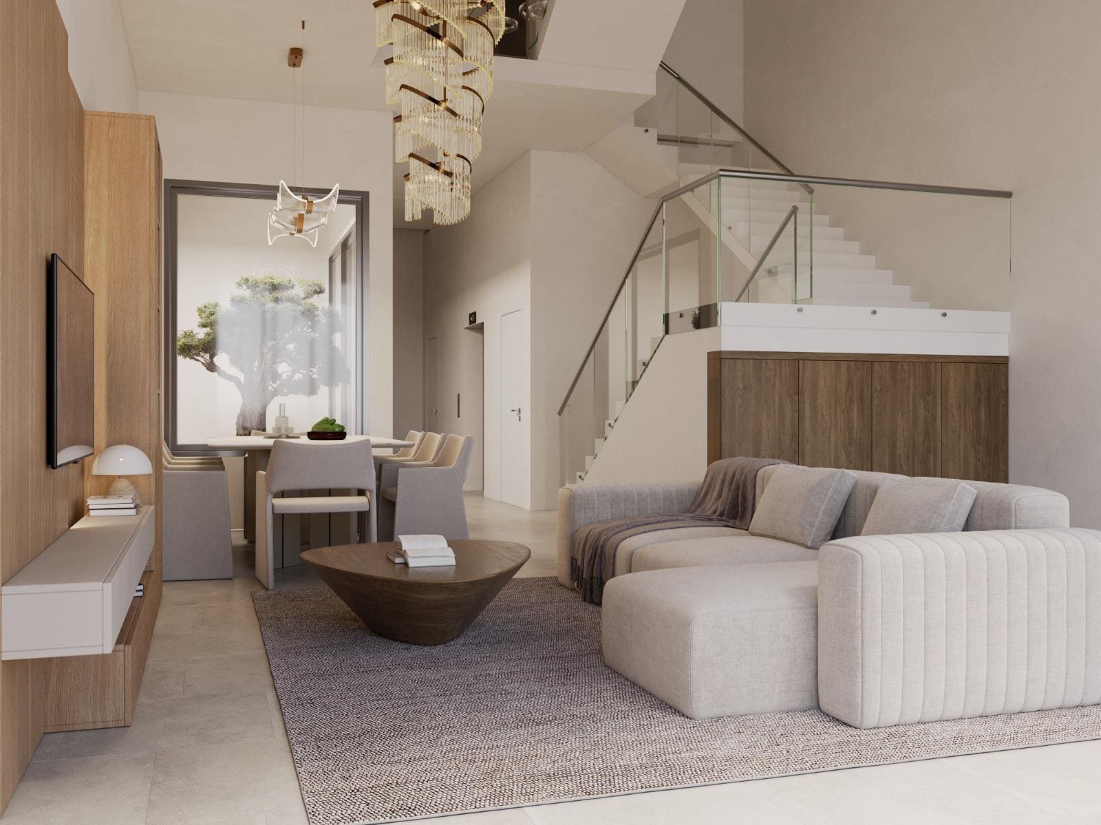 Living hall (artist's impression)